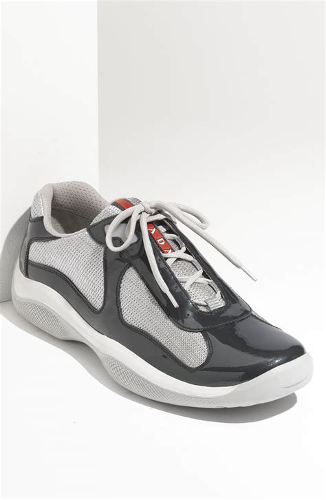 blue and grey prada sneakers|black and grey Prada sneakers.